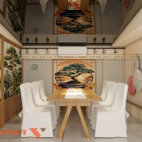 Thiết kế nội thất nhà hàng anh Tiến đậm chất Nhật Bản tại Phan Chu Trinh